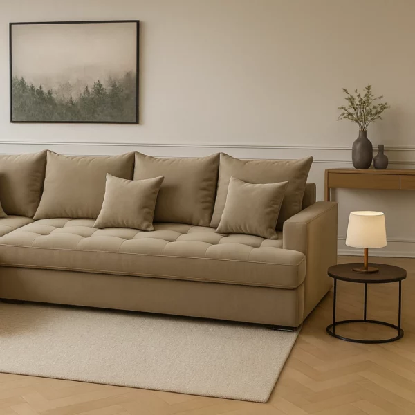 Canapé Linda beige taupe